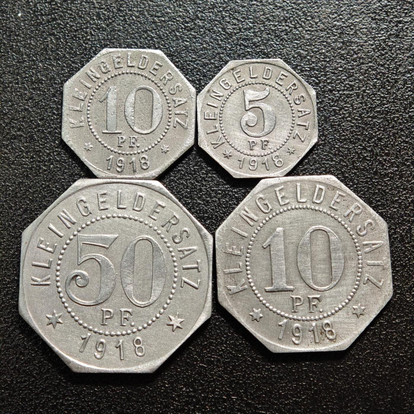 【德藏】世界币章拍卖第160期 德国 德紧硬币 4枚一组