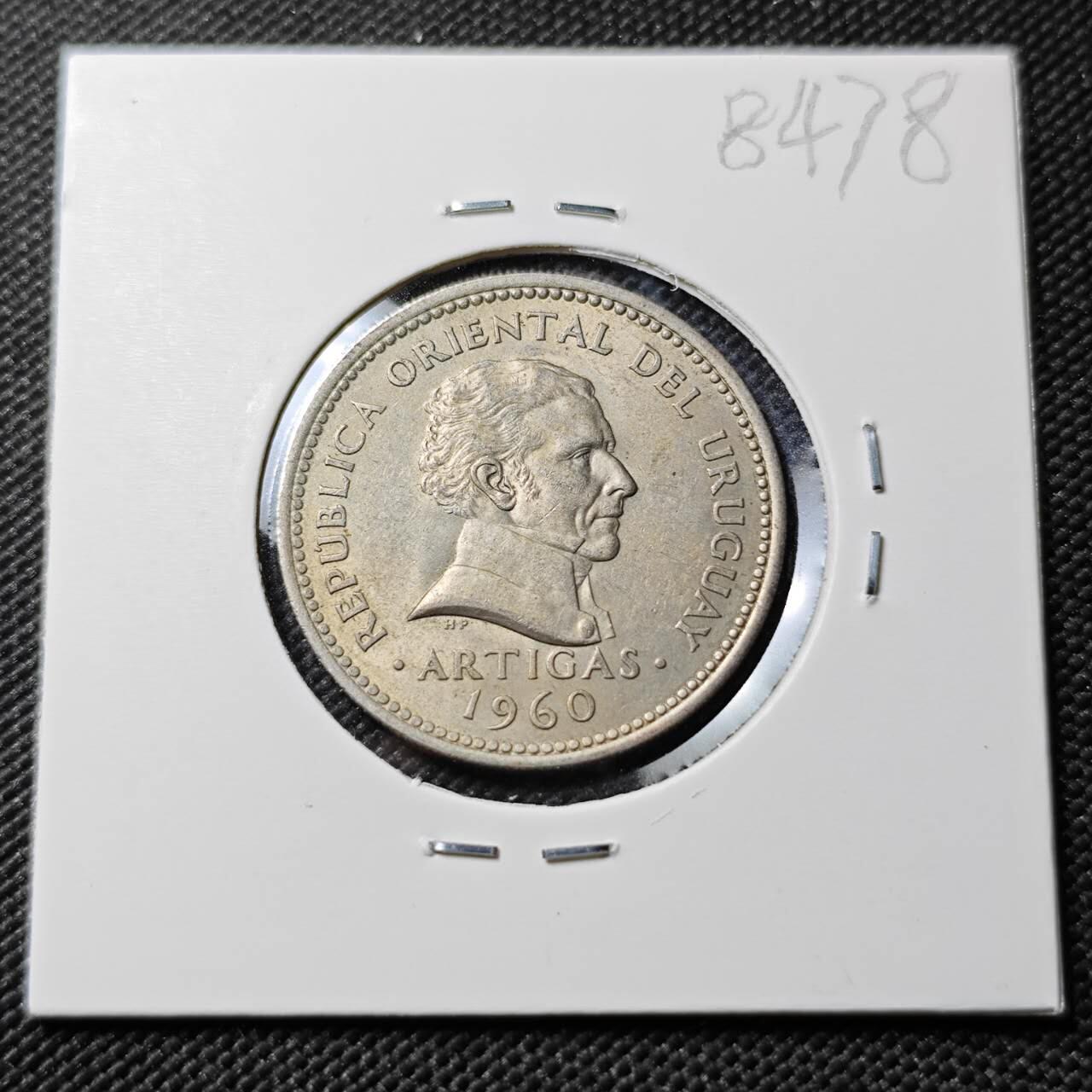 KK钱币收藏小铺  第384期  2月预留时间 周末发货  1960乌拉圭1比索