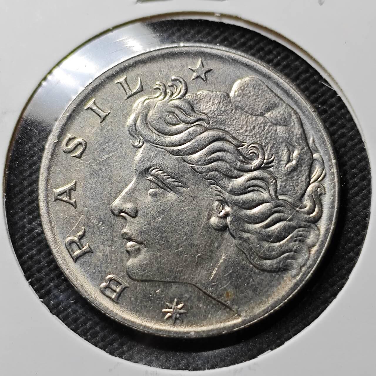 KK钱币收藏小铺  第384期  2月预留时间 周末发货  巴西1克鲁塞罗 巴西女神