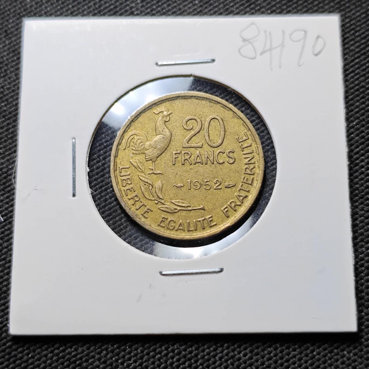 KK钱币收藏小铺  第384期  2月预留时间 周末发货  法国20法郎