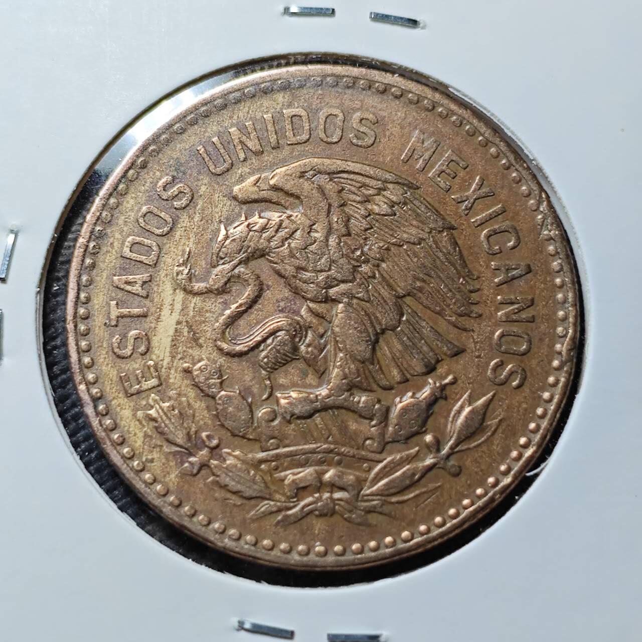 KK钱币收藏小铺  第384期  2月预留时间 周末发货  1956墨西哥酋长大铜币