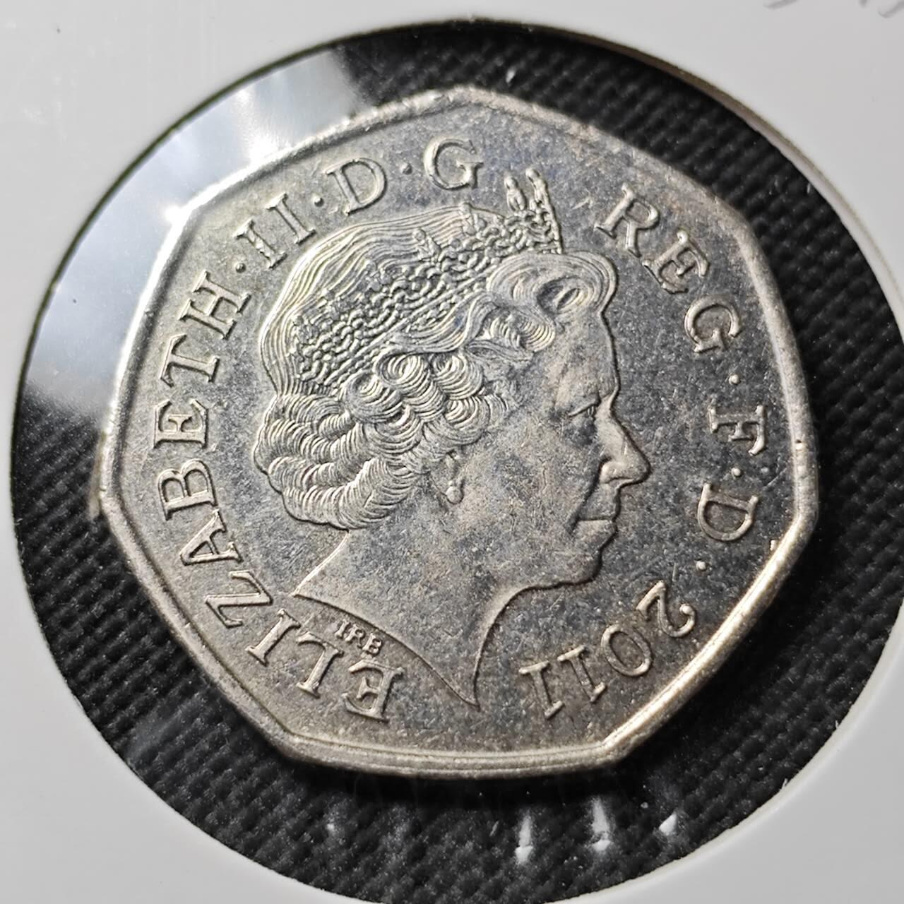 KK钱币收藏小铺  第383期  2月预留时间 周末发货  2012英国50便士纪念币