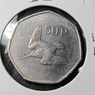 KK钱币收藏小铺  第384期  2月预留时间 周末发货 -  爱尔兰50分