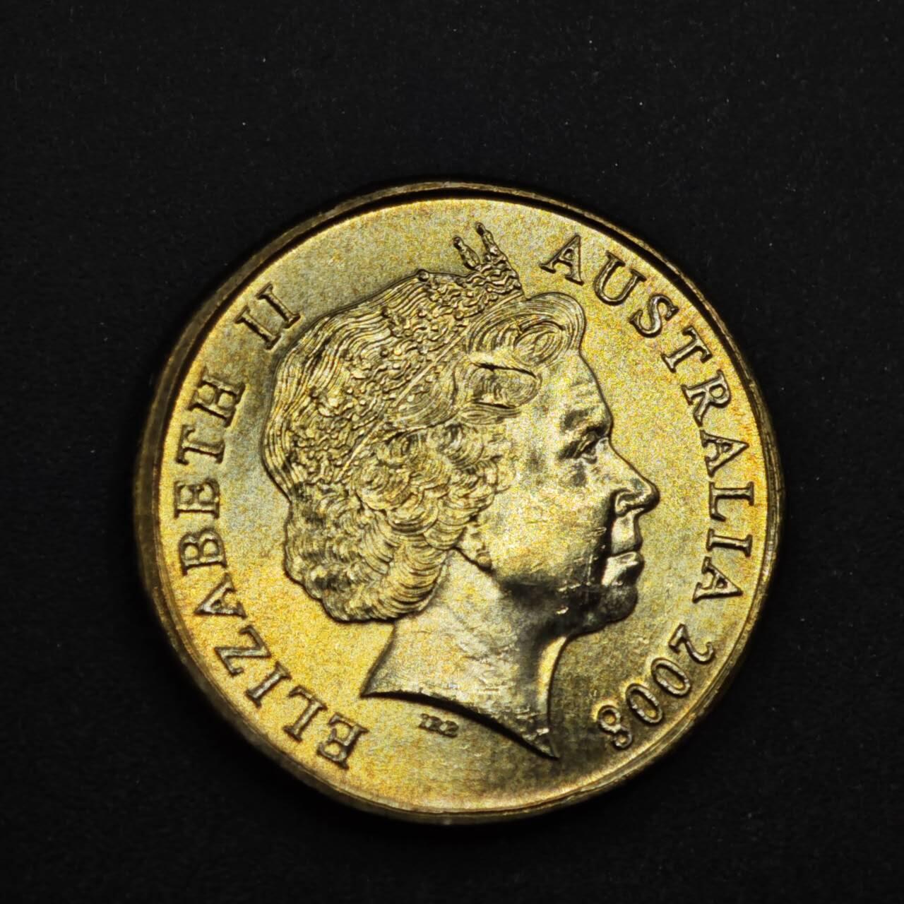 【淘币小摊】限时拍第八百三十九拍  散币银币场  满百包邮可预留两周  周一统一发货  澳大利亚2008年1元纪念币