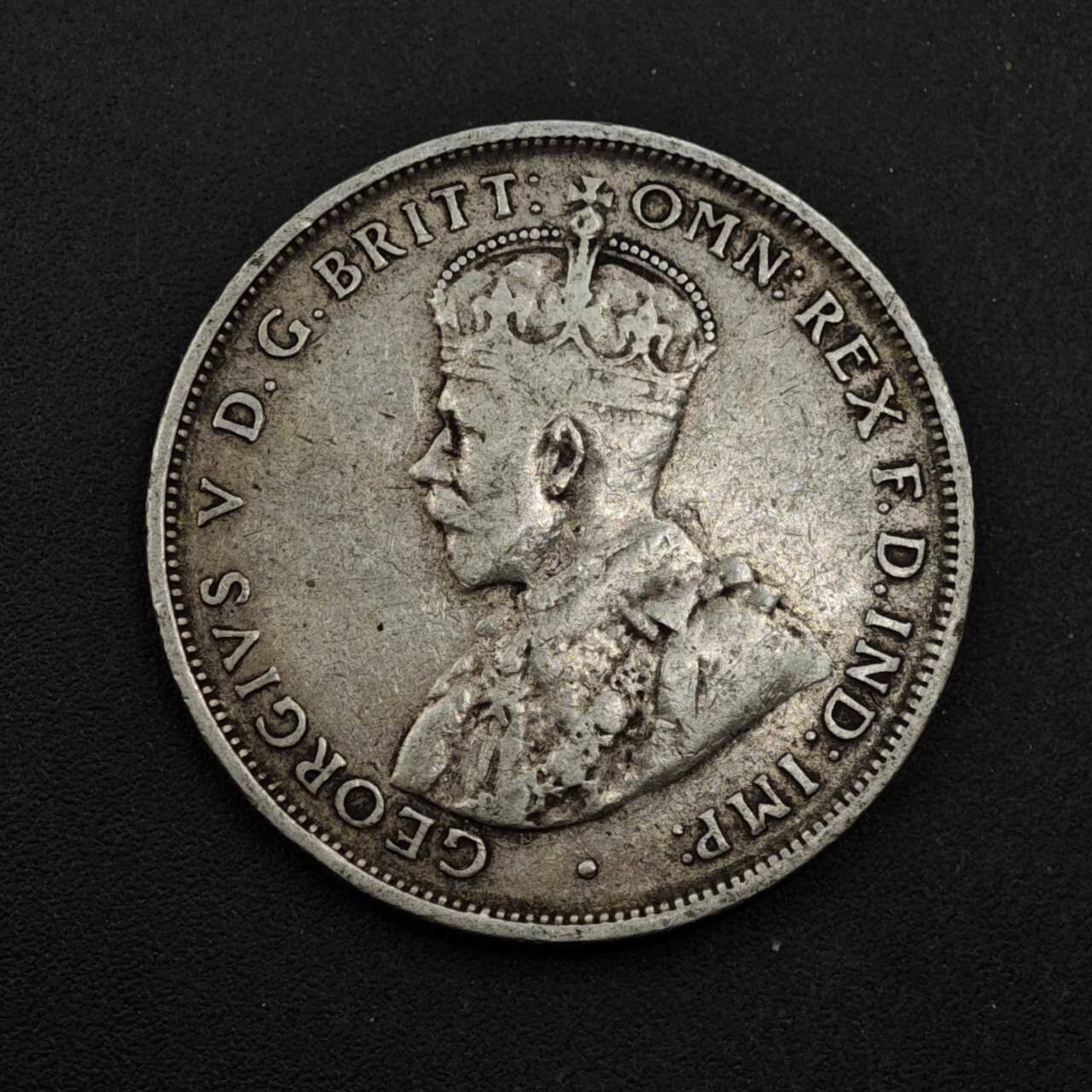 【淘币小摊】限时拍第八百三十九拍  散币银币场  满百包邮可预留两周  周一统一发货  澳大利亚1921年乔治五世弗洛林银币参考银价175