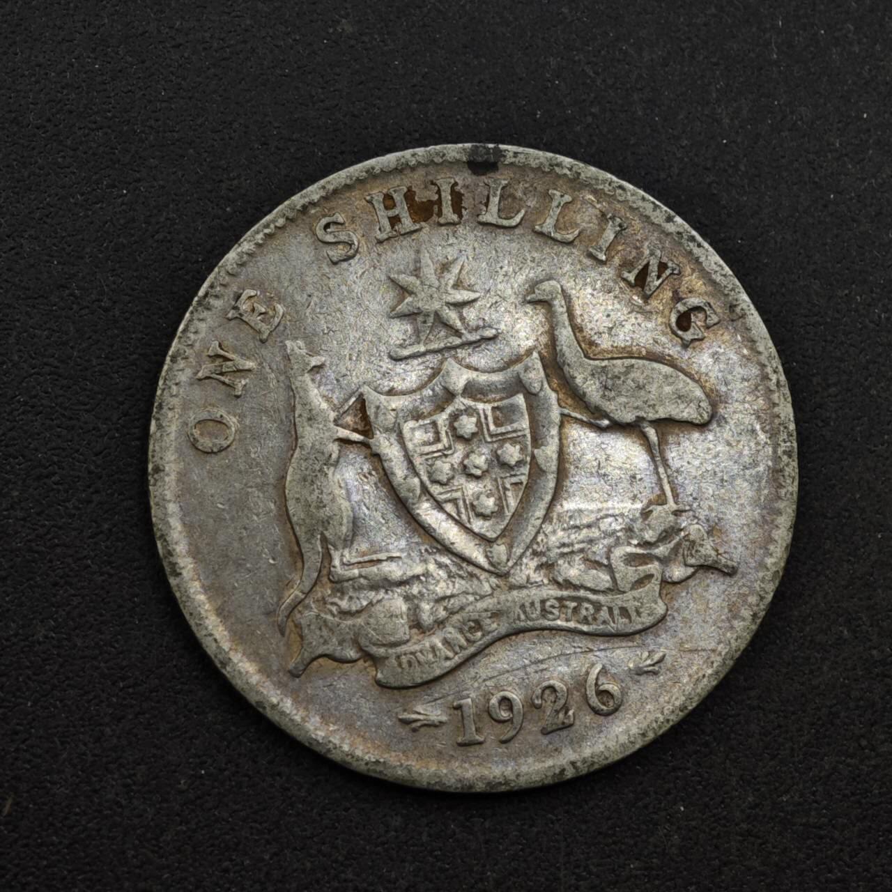 【淘币小摊】限时拍第八百三十九拍  散币银币场  满百包邮可预留两周  周一统一发货  澳大利亚1926年乔治五世一先令银币参考银价87