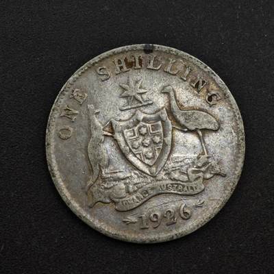 【淘币小摊】限时拍第八百三十九拍  散币银币场  满百包邮可预留两周  周一统一发货  - 澳大利亚1926年乔治五世一先令银币参考银价87