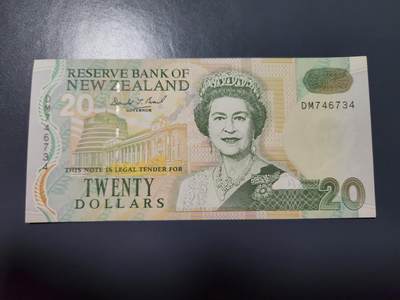 1月2号晚上8点 外国纸币自动截拍第78场 - 新西兰20元几乎全新