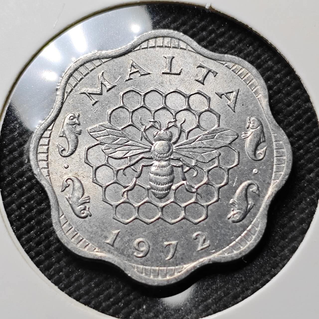 KK钱币收藏小铺  第384期  2月预留时间 周末发货  马耳他3米尔 好品