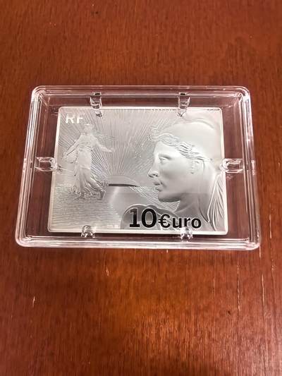长老汇蛇年精选第九十一场拍卖 -  2021法国罗蒂名作播种者10欧元矩形精制银币，盒证全，3000枚