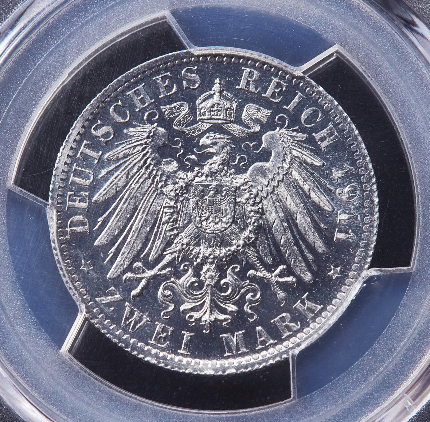 【俄甄集藏】2026年(046)01-07 星期三 晚 19:30 全场包邮 德国巴伐利亚1911年D版纪念柳特波德亲王90寿辰精制2马克铝制样币，PCGS PR64，冠军分数，稀有品种