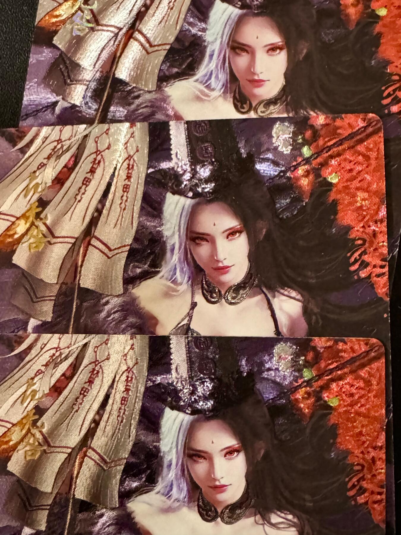 NO.20.5 好又多妹卡大赏，祝你新年旺桃花~只能从此链接进的专场！新店点关注不迷路~每周一站式配齐，方便凑单！（周5晚9点截拍，卖家送拍免费！） 星宿卡牌 媚玄鉴 特典 黑无常三渐变 半粗2张