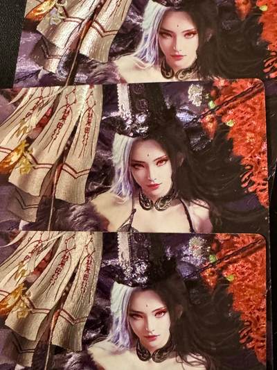 NO.20.5 好又多妹卡大赏，祝你新年旺桃花~只能从此链接进的专场！新店点关注不迷路~每周一站式配齐，方便凑单！（周5晚9点截拍，卖家送拍免费！） - 星宿卡牌 媚玄鉴 特典 黑无常三渐变 半粗2张