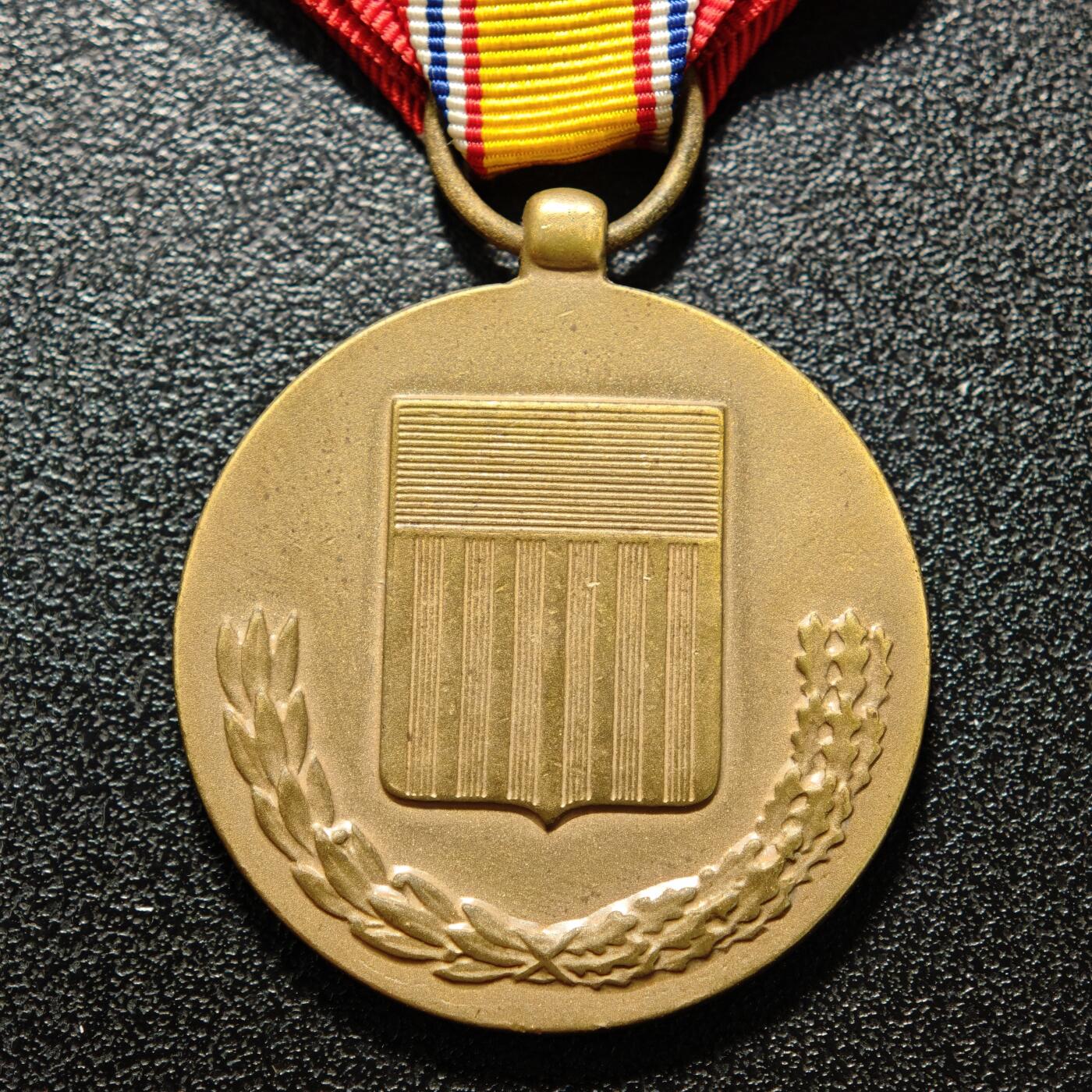 【德藏】世界币章拍卖第160期 美国国防服役奖章 原盒 带略 直径约：31.7mm/仅章；重约：21.3g