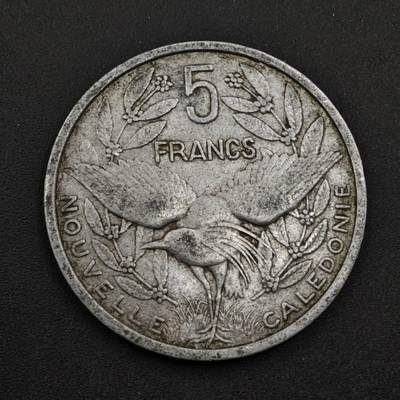 【淘币小摊】限时拍第八百三十九拍  散币银币场  满百包邮可预留两周  周一统一发货  - 喀里多尼亚1952年5法郎铝币