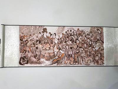 NO.20 好又多金牌大场，新年马到成功！新店点关注不迷路！每周一站式配齐，方便凑单！（周6晚8点截拍，卖家送拍0抽成！） - 【卷轴】彫仙《瑶池仙会图》已装裱