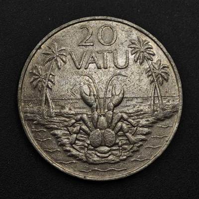 【淘币小摊】限时拍第八百三十九拍  散币银币场  满百包邮可预留两周  周一统一发货  - 瓦努阿图1983年20瓦图