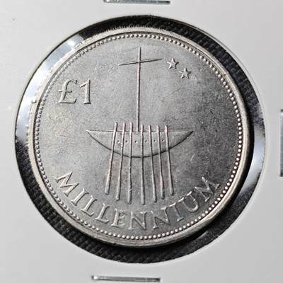 KK钱币收藏小铺  第383期  2月预留时间 周末发货 -  2000爱尔兰1镑纪念币 少见