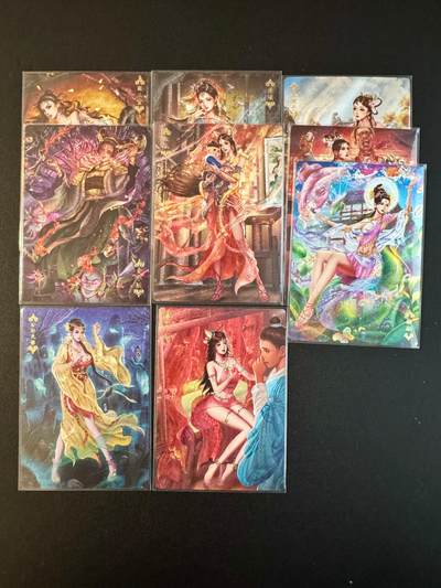 NO.20.5 好又多妹卡大赏，祝你新年旺桃花~只能从此链接进的专场！新店点关注不迷路~每周一站式配齐，方便凑单！（周5晚9点截拍，卖家送拍免费！） - 卡玩帕克 璇哥 聊斋绘鉴第四弹一套9张 粗闪