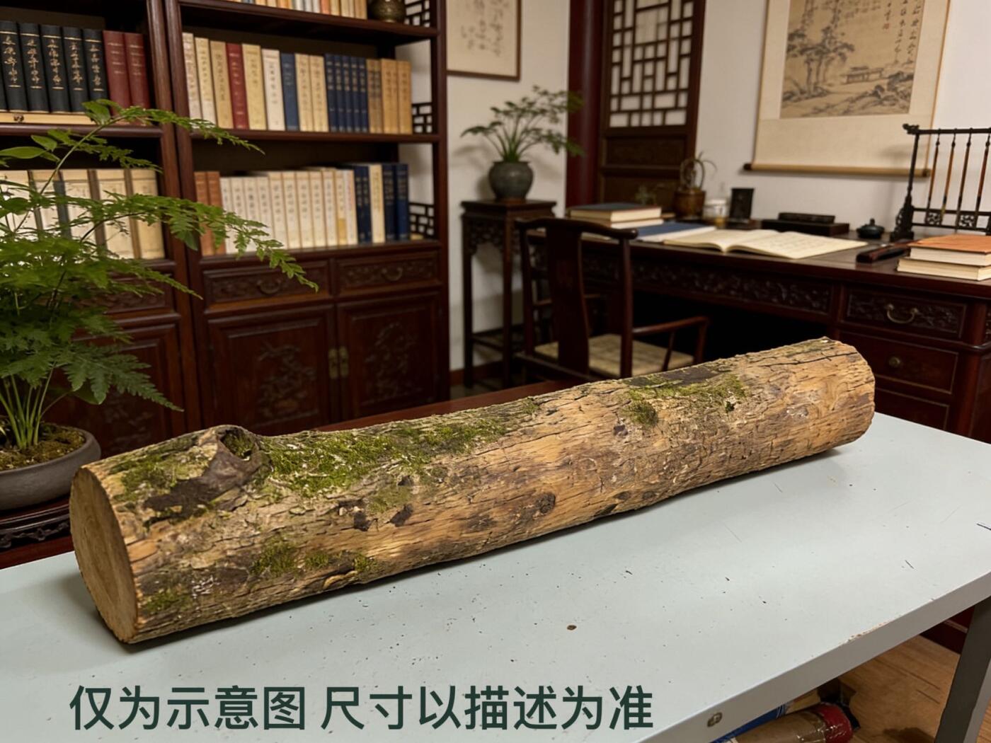 零元拍： 1231-1 金丝楠 原木 风水柱 横财（材）带皮， 尺寸：76.5/15/11.5CM。