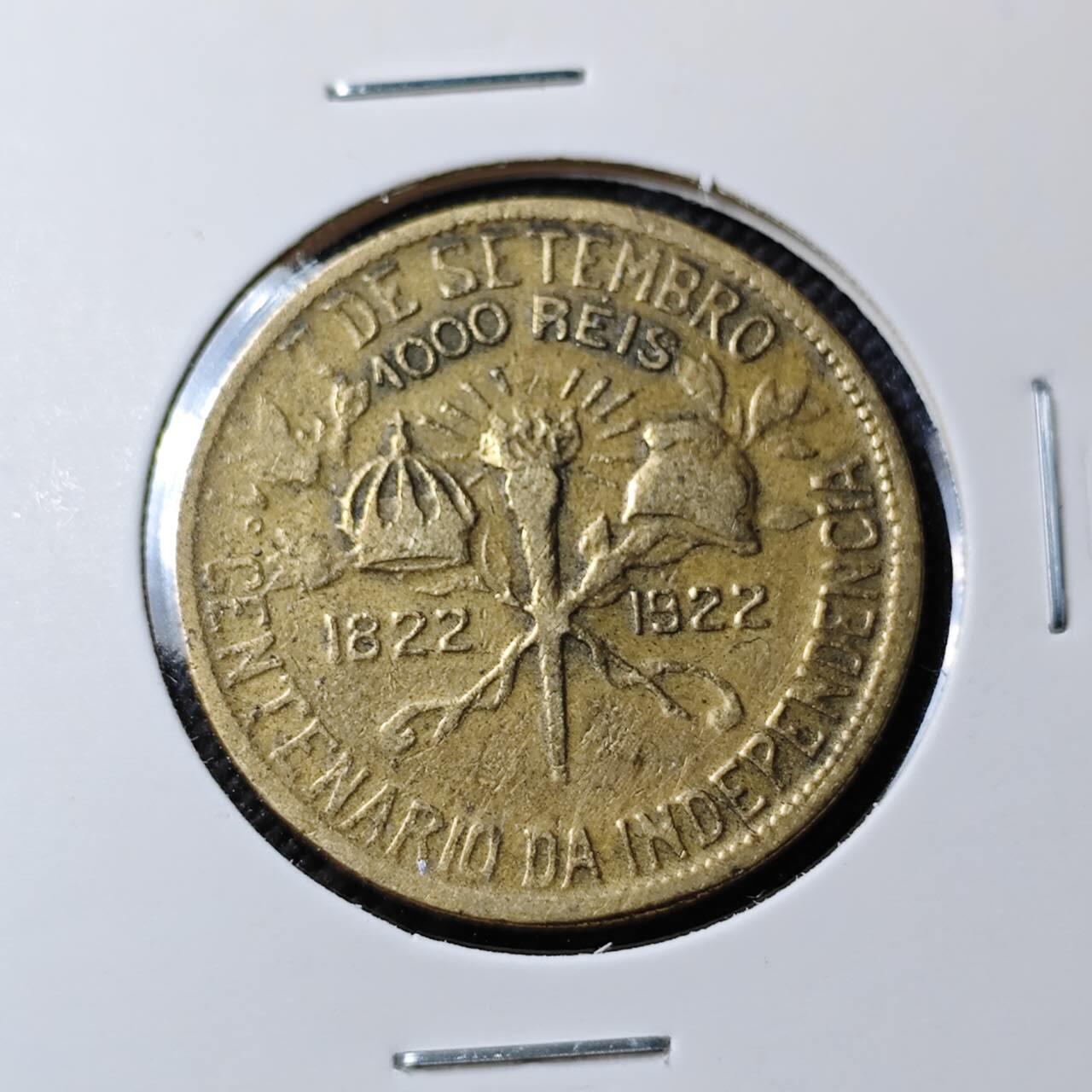 KK钱币收藏小铺  第383期  2月预留时间 周末发货  1922巴西1000瑞斯纪念币