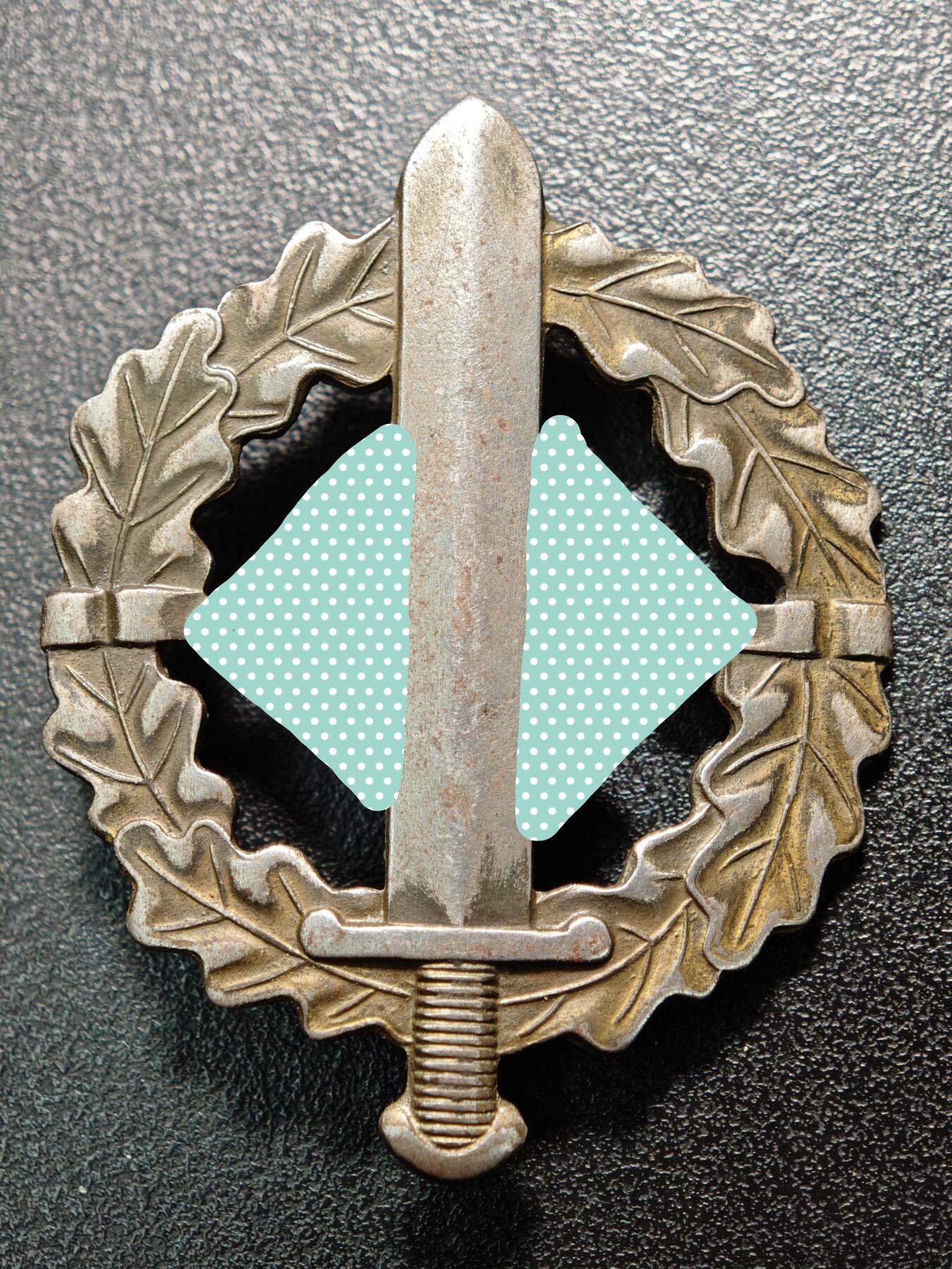 【德藏】世界币章拍卖第160期 德国铜级冲锋队体能奖章 带厂标 直径约：47mm×59.2mm；重约：17.3g（原图请联系客服）