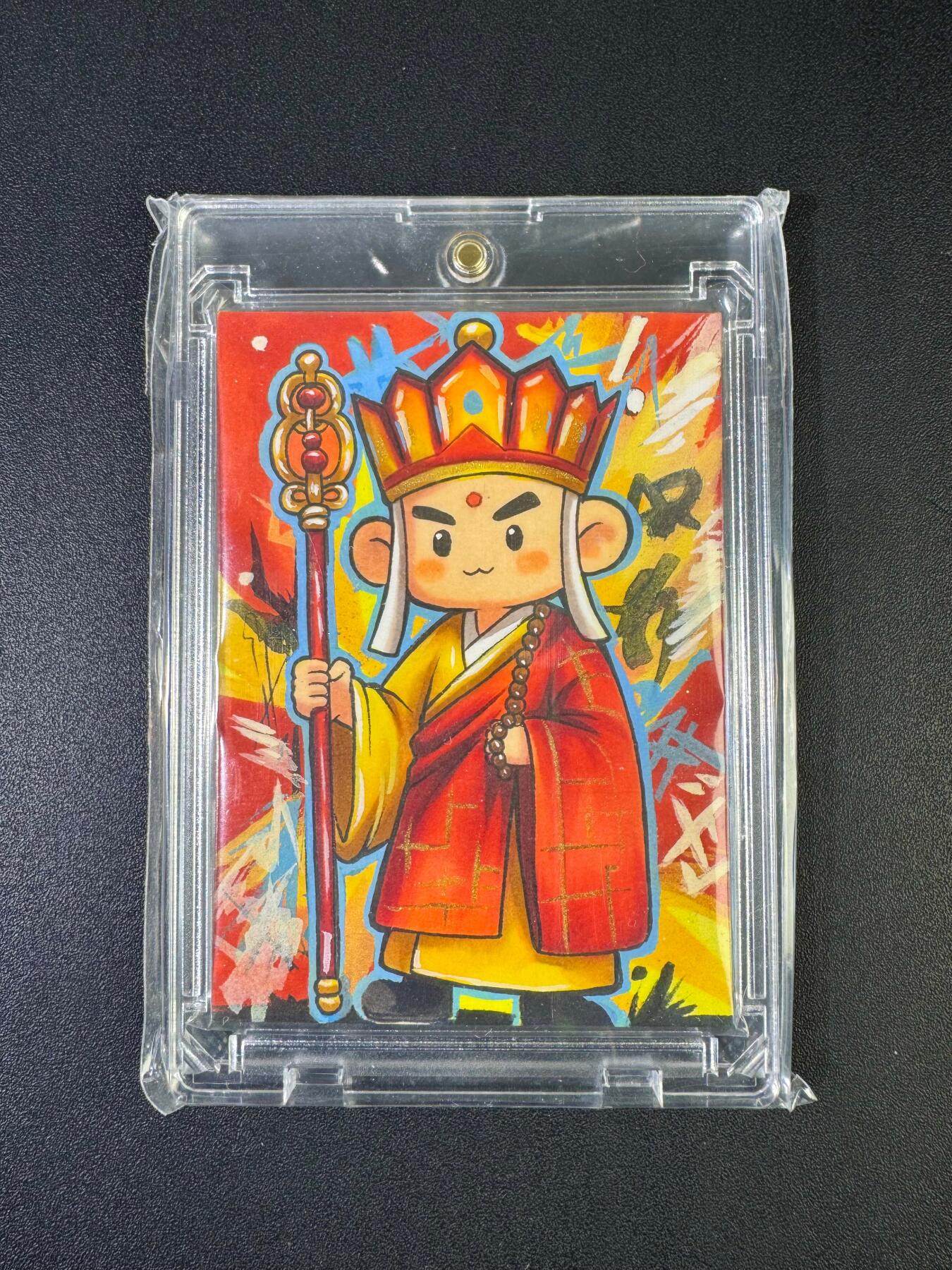 NO.20 好又多金牌大场，新年马到成功！新店点关注不迷路！每周一站式配齐，方便凑单！（周6晚8点截拍，卖家送拍0抽成！） 【1/1手绘卡】一沓文化 灵猫老师手绘 唐三藏 卡背签字【功德修成旃檀位，青史长留圣善篇】