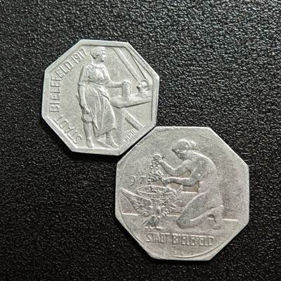 【德藏】世界币章拍卖第160期 - 德国 德紧硬币 2枚一组