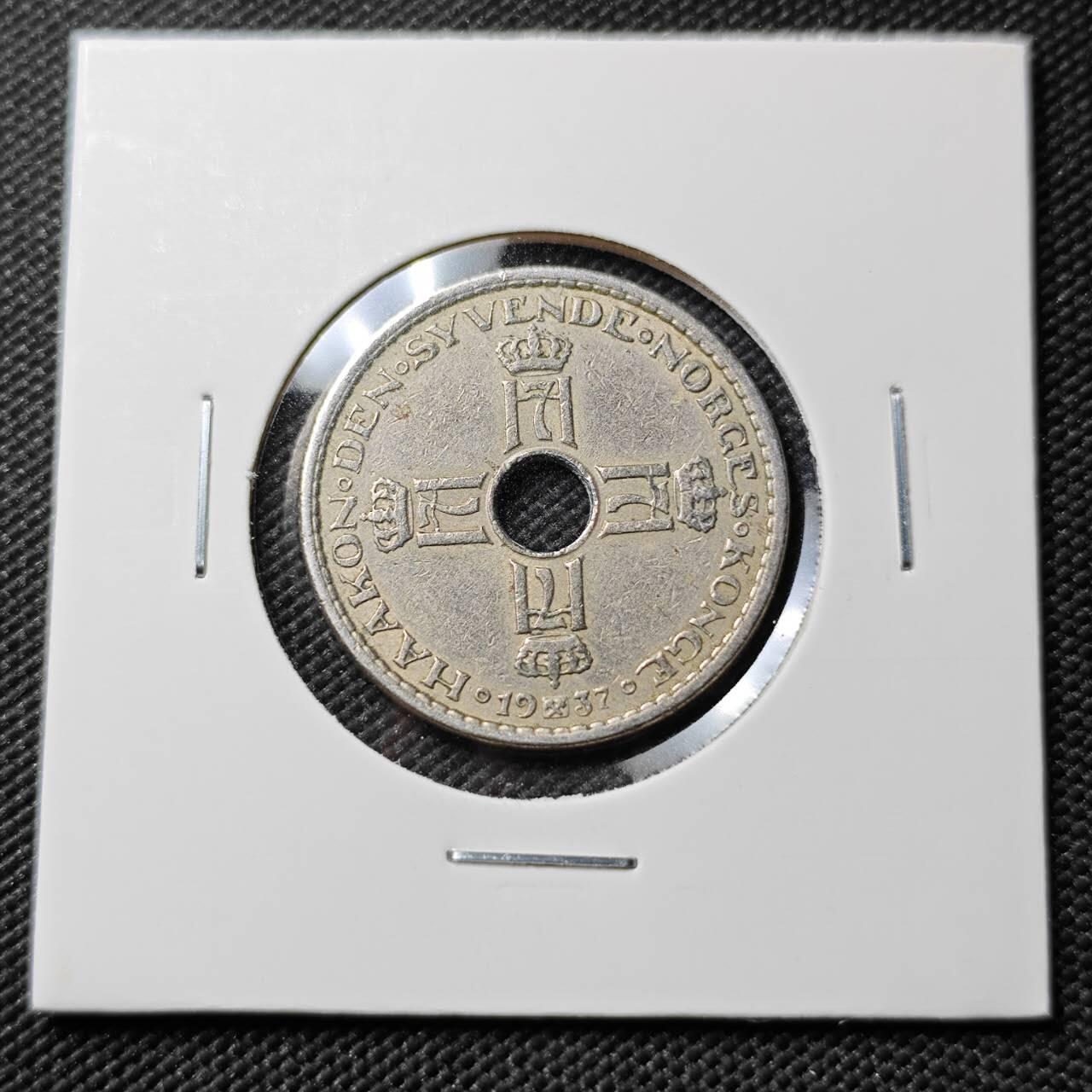 KK钱币收藏小铺  第384期  2月预留时间 周末发货  1937挪威1克朗