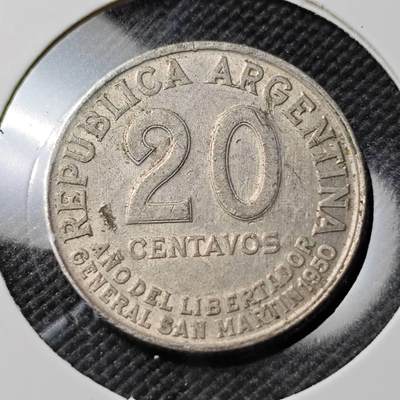 KK钱币收藏小铺  第384期  2月预留时间 周末发货 -  阿根廷20分纪念币