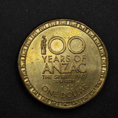 【淘币小摊】限时拍第八百三十九拍  散币银币场  满百包邮可预留两周  周一统一发货  - 澳大利亚2014年100年1元纪念币