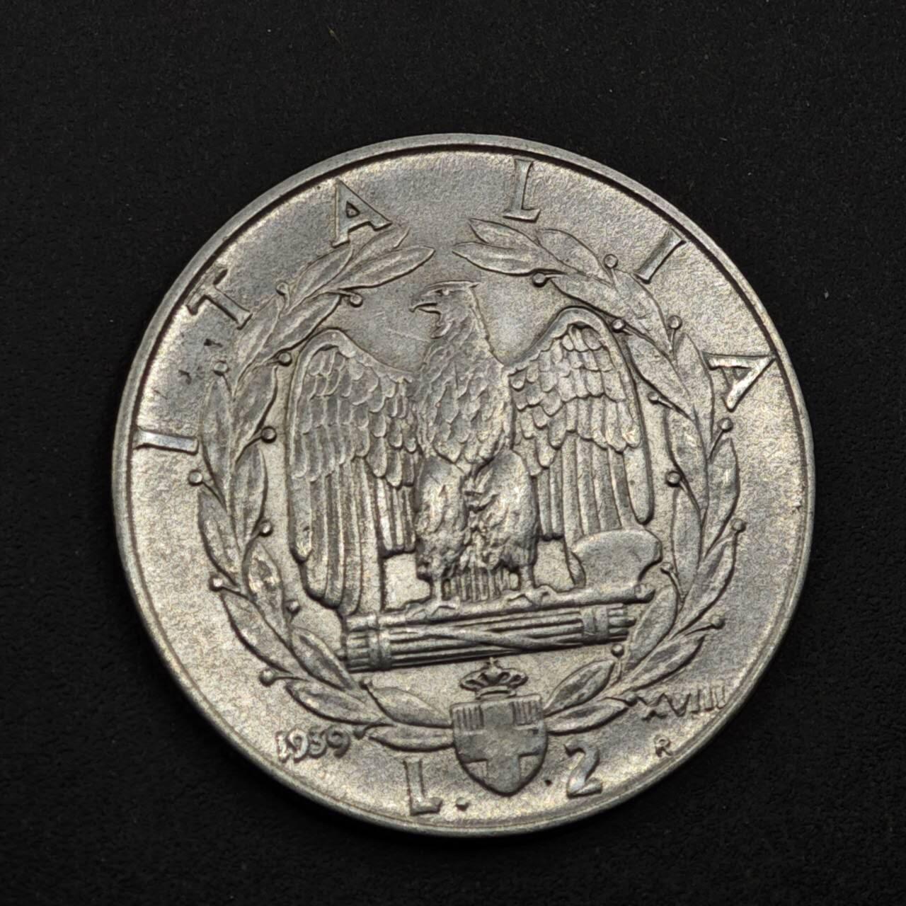 【淘币小摊】限时拍第八百三十九拍  散币银币场  满百包邮可预留两周  周一统一发货  意大利1939年2里拉