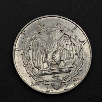 【淘币小摊】限时拍第八百三十九拍  散币银币场  满百包邮可预留两周  周一统一发货  - 意大利1939年2里拉