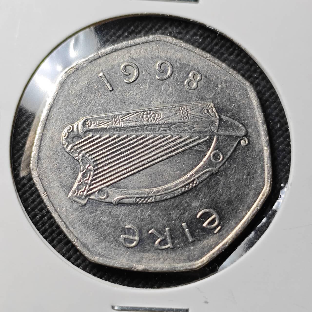 KK钱币收藏小铺  第384期  2月预留时间 周末发货  爱尔兰50分