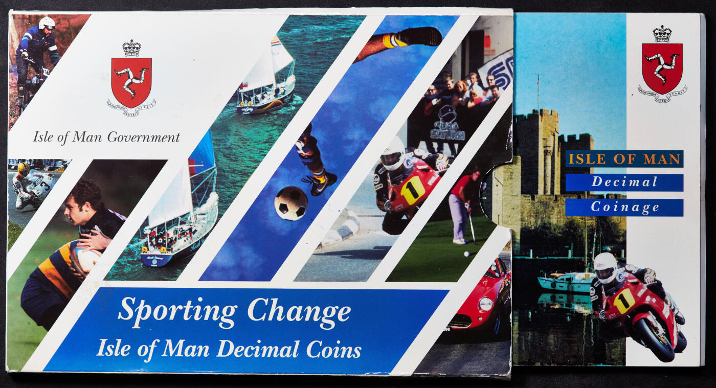 【俄甄集藏】2026年(046)01-07 星期三 晚 19:30 全场包邮 英属马恩岛1997年1便士-5镑册装硬币9枚全套，全新品相，名誉品种