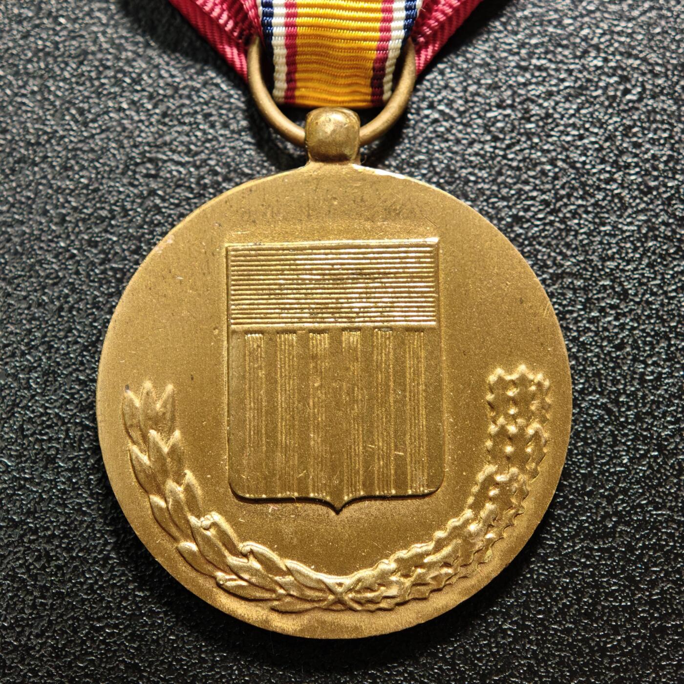 【德藏】世界币章拍卖第160期 美国国防服役奖章 原盒 带略  直径约：31.8mm/仅章；重约：20g