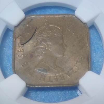 1月2日 🌏全球币章 - 珍品：1961年，英属马来亚，伊丽莎白二世，1分铜币，生产残品（开片），NGC-62