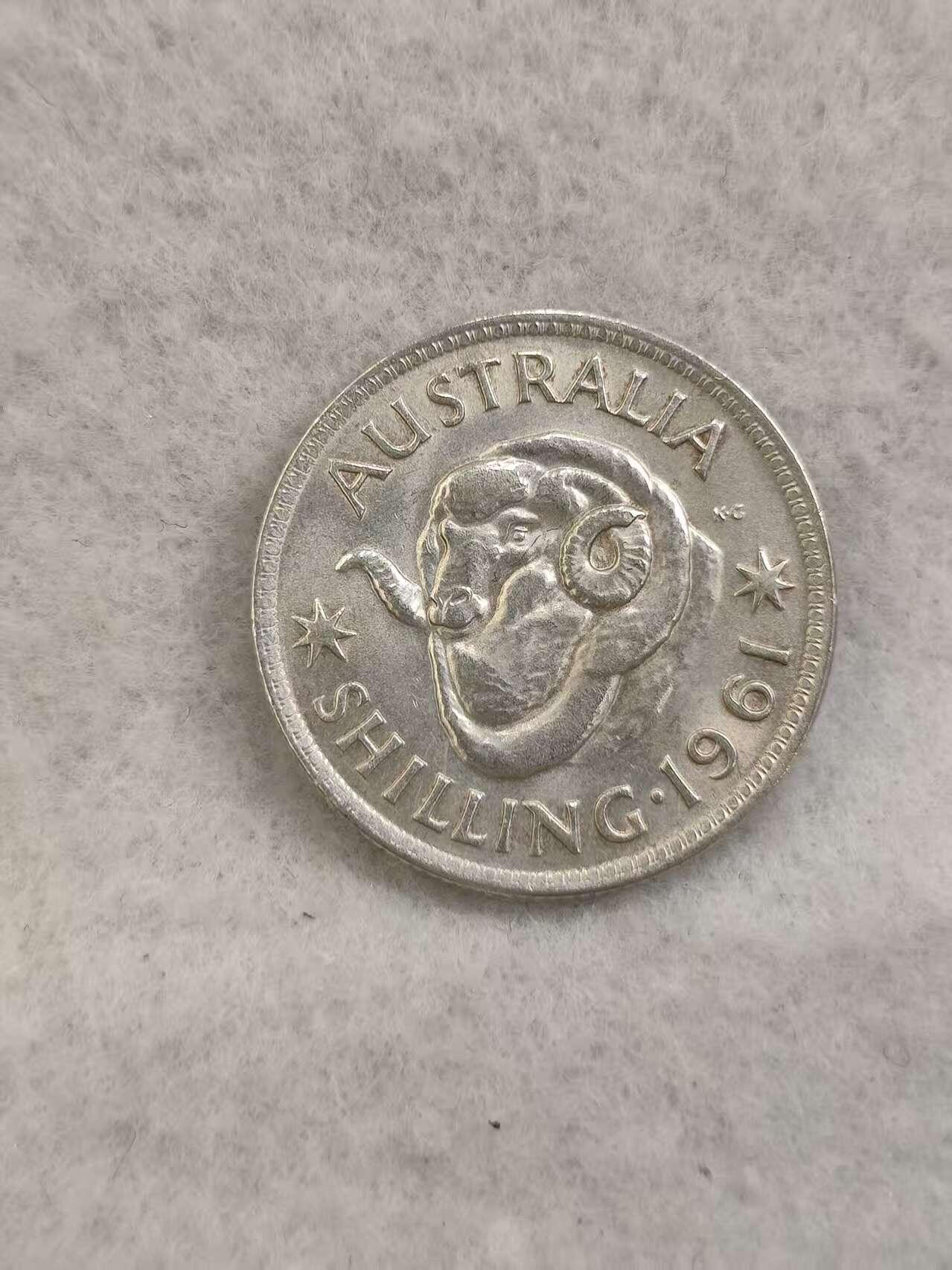G&W世界散币，银币处理专场（第41场） 澳大利亚1961年1先令 银币