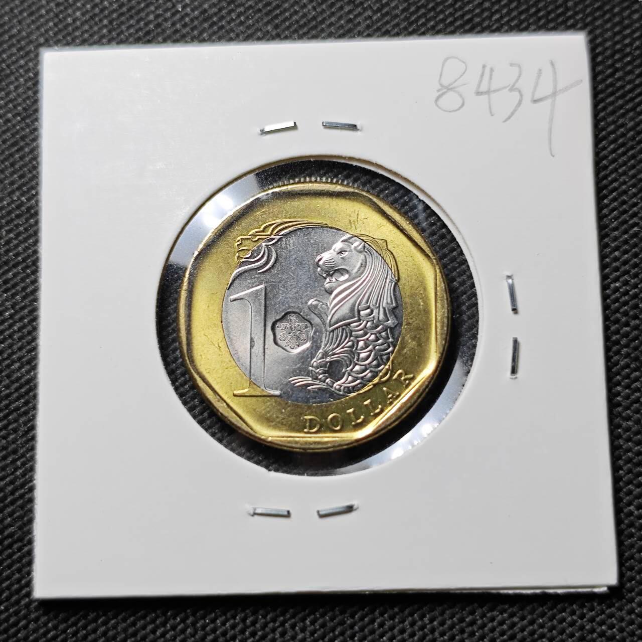 KK钱币收藏小铺  第384期  2月预留时间 周末发货  新加坡1元 好品