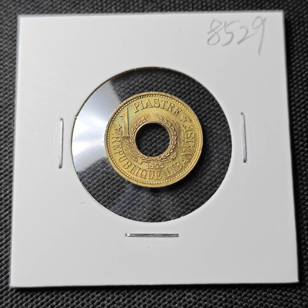 KK钱币收藏小铺  第385期  2月预留时间 周末发货  黎巴嫩1皮铜币 好品