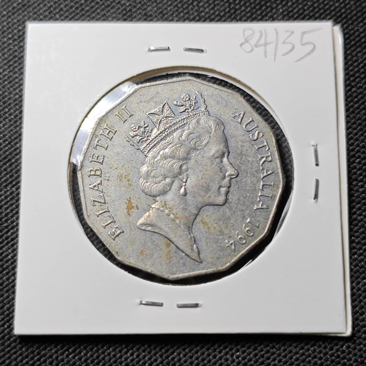 KK钱币收藏小铺  第384期  2月预留时间 周末发货  澳大利亚50分纪念币