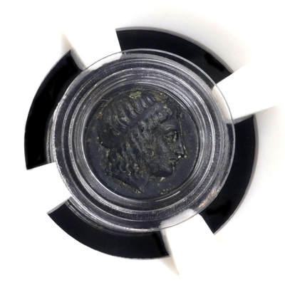 精美古希腊太阳神阿波罗和里拉琴铜币b15-37 - 精美古希腊太阳神阿波罗和里拉琴铜币b15-37