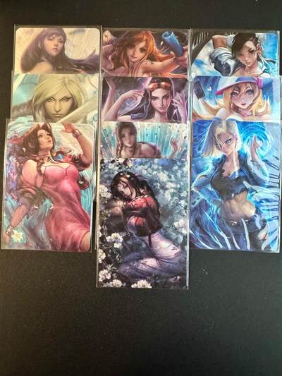 NO.20.5 好又多妹卡大赏，祝你新年旺桃花~只能从此链接进的专场！新店点关注不迷路~每周一站式配齐，方便凑单！（周5晚9点截拍，卖家送拍免费！） - 江东 古早ACG美女上部 一套10张 粗闪