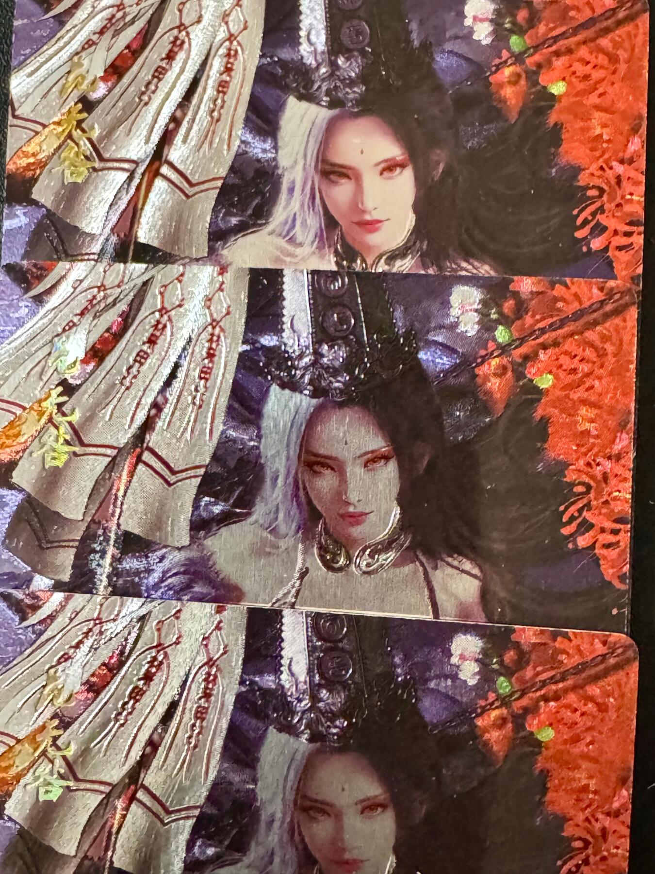 NO.20.5 好又多妹卡大赏，祝你新年旺桃花~只能从此链接进的专场！新店点关注不迷路~每周一站式配齐，方便凑单！（周5晚9点截拍，卖家送拍免费！） 星宿卡牌 媚玄鉴 特典 黑无常三渐变 浮雕2张