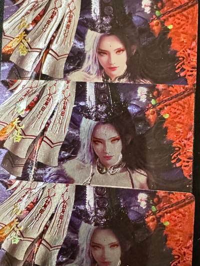 NO.20.5 好又多妹卡大赏，祝你新年旺桃花~只能从此链接进的专场！新店点关注不迷路~每周一站式配齐，方便凑单！（周5晚9点截拍，卖家送拍免费！） - 星宿卡牌 媚玄鉴 特典 黑无常三渐变 浮雕2张