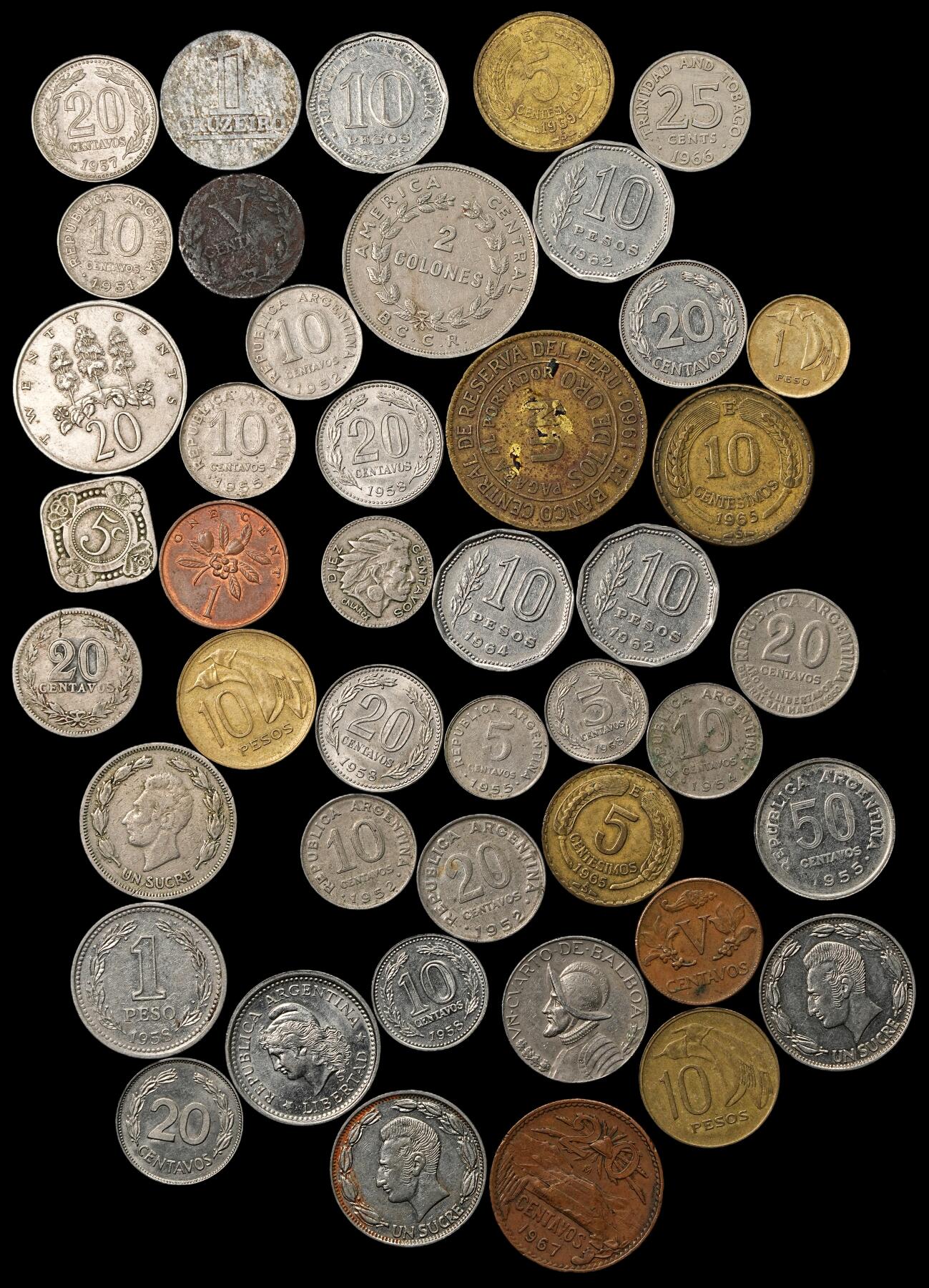 修遠堂世界钱币第一百期 拉美硬币一组