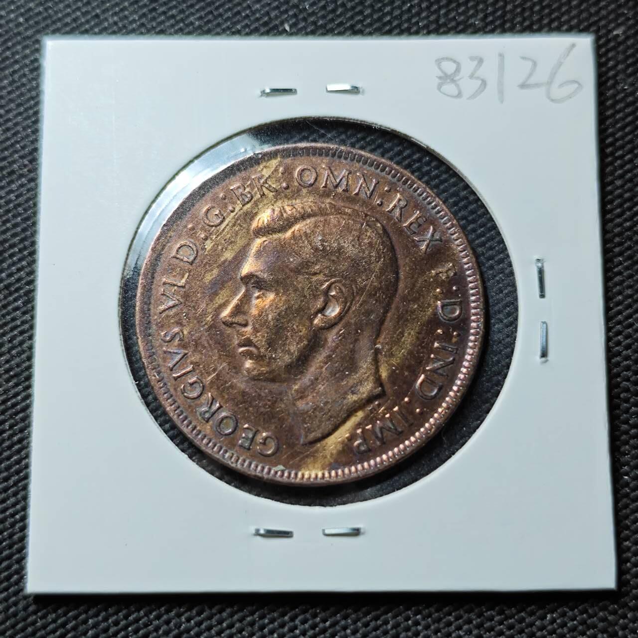 KK钱币收藏小铺  第383期  2月预留时间 周末发货  1941澳大利亚1便士铜币