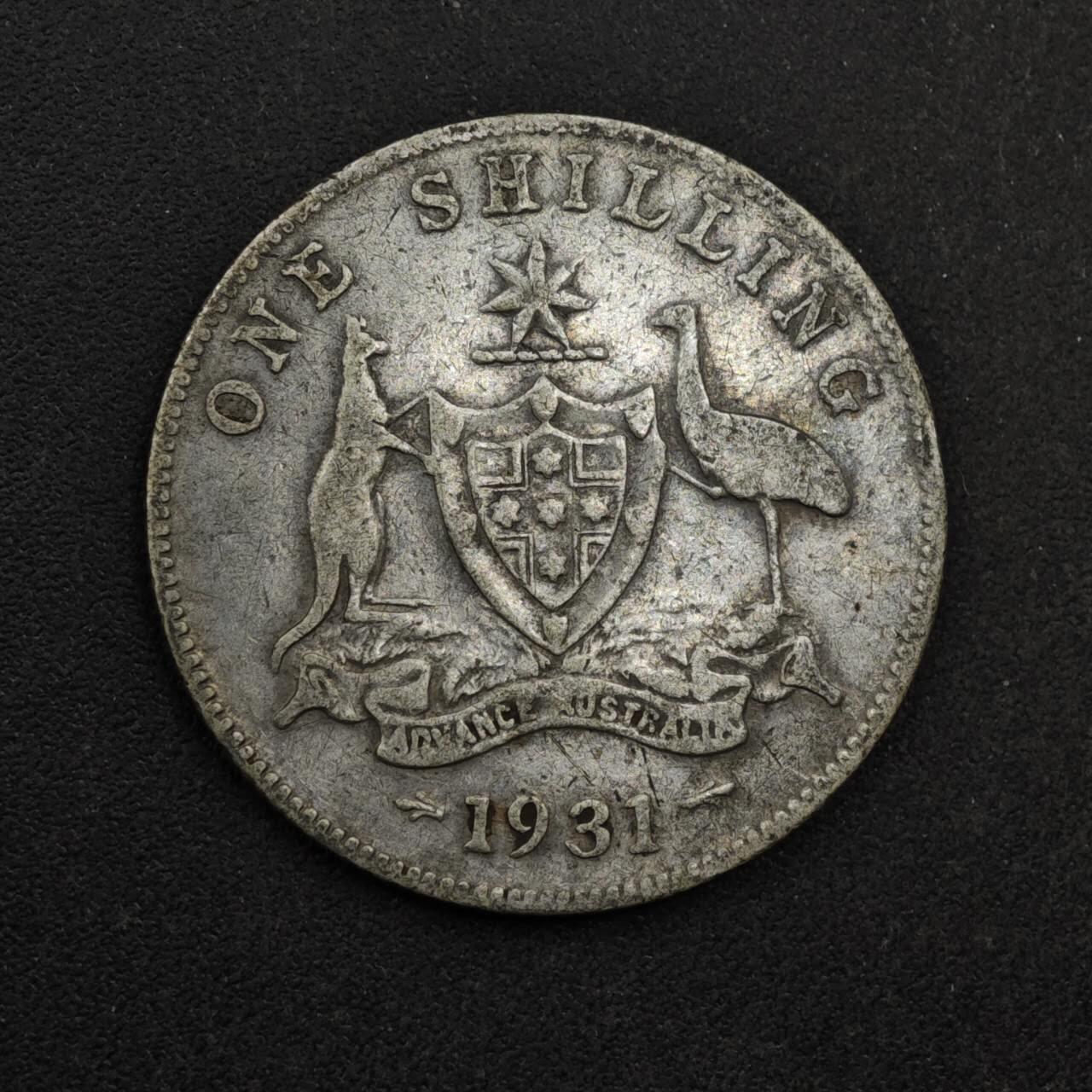 【淘币小摊】限时拍第八百三十九拍  散币银币场  满百包邮可预留两周  周一统一发货  澳大利亚1931年乔治五世一先令银币参考银价87