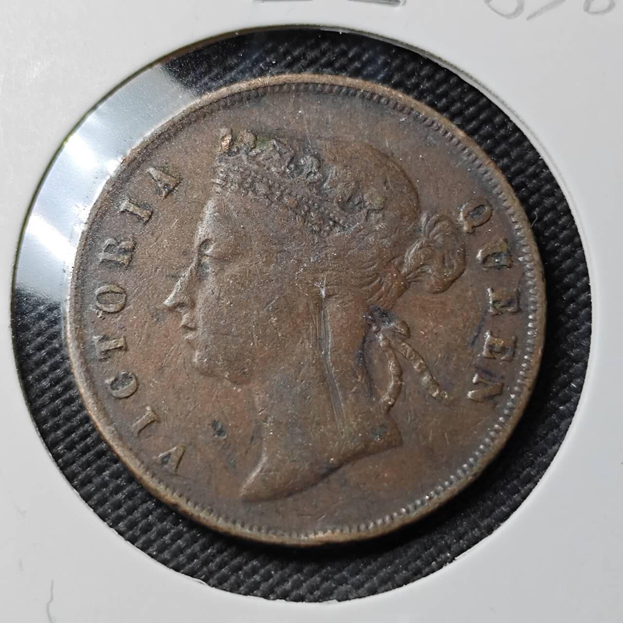 KK钱币收藏小铺  第383期  2月预留时间 周末发货  1897英属海峡1分铜币