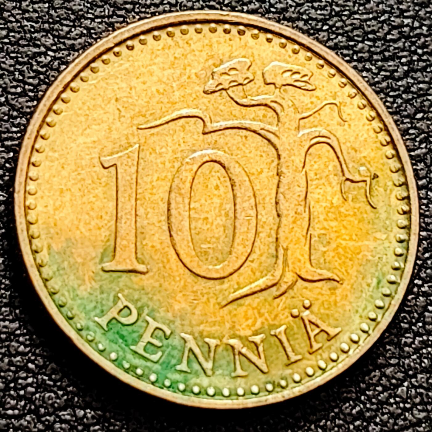 泉币菌-第160场-新年第三场 精品福利场 1982芬兰10芬尼 铜树 20mm 